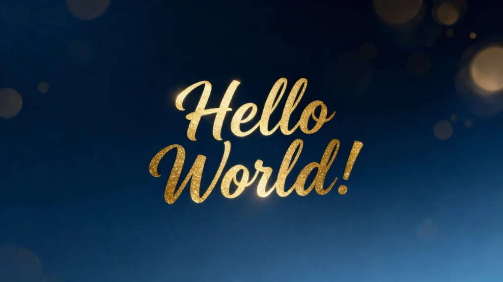 Hello world !